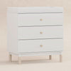 M12923WNX,Babyletto,Gelato 3-Drawer Changer Dresser  Washed Natural Ft w/Removable Changing Tray in White