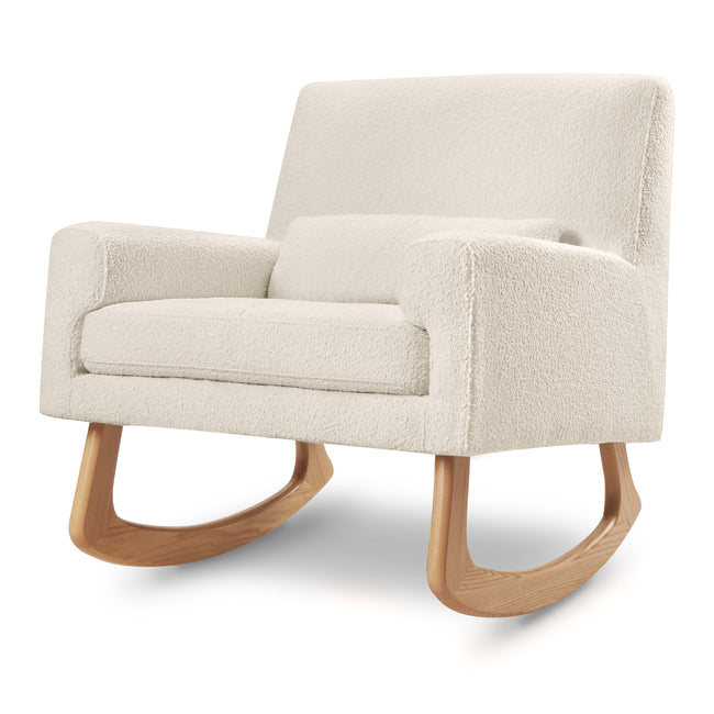 1085WBL,Nursery Works,Sleepytime Rocker in Ivory Boucle w/Light Legs
