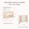 M6698NX,Babyletto,Origami Mini Crib in Washed Natural