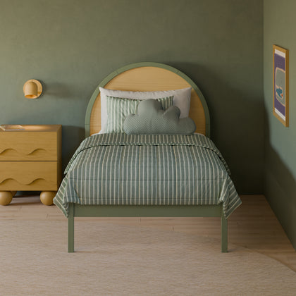 M30269OLSH,Babyletto Kids,Moab Twin Bed in Olive/Ash