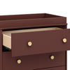 M9023CRN,Babyletto,Lolly 3-Drawer Changer Dresser w/Removable Changing Tray in Crimson/Natural