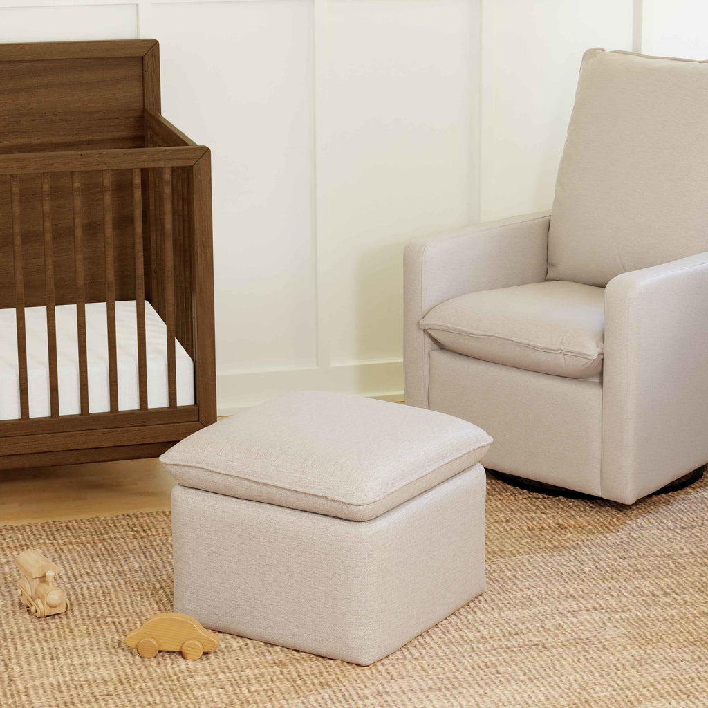 M20985PBEW,Babyletto,Cali Storage Ottoman in Performance Beach Eco-Weave