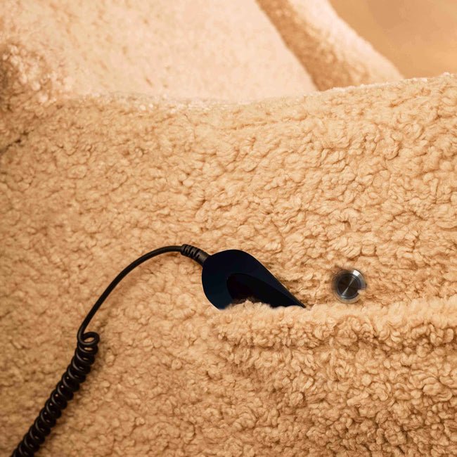 M11283CSG,Babyletto,Kiwi Deluxe Power Glider Recliner w/Heat&Massage in Chai Shearling