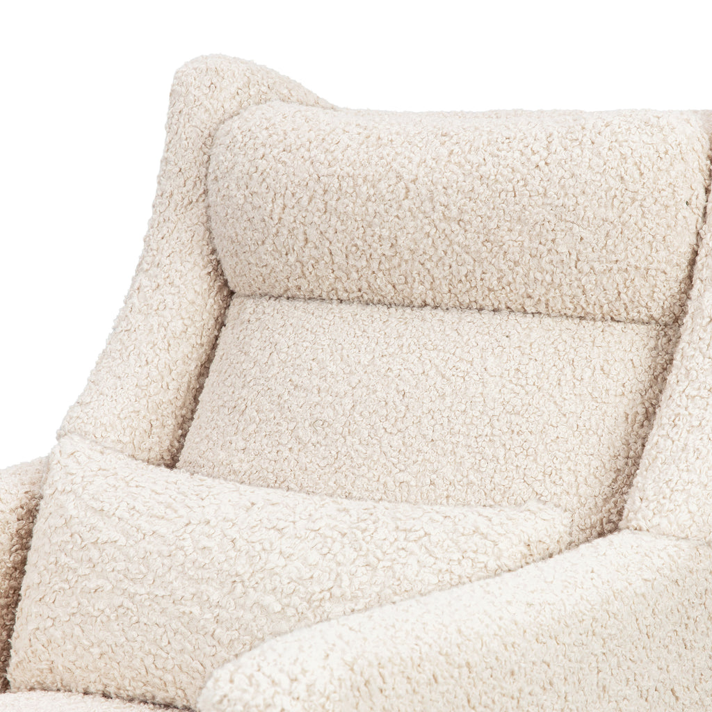 M11286AT,Babyletto,Kiwi Plus Power Glider Recliner w/ Power Headrest in Almond Teddy Loop