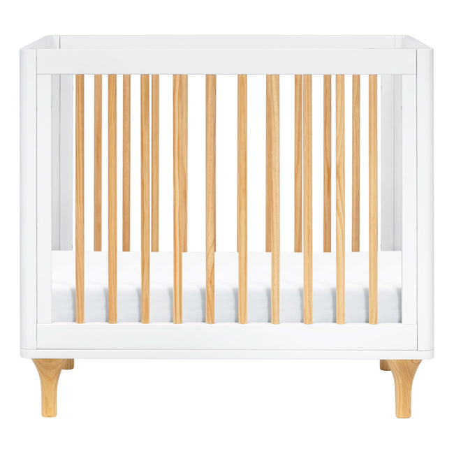 M9098WN,Babyletto,Lolly 4-in-1 Convertible Mini Crib and Twin Bed w/Toddler Bed Conversion Kit in White/Natural