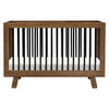 M4201NLB,Babyletto,Hudson 3-in-1 Convertible Crib w/ToddlerBedConversion Kit in Natural Walnut/Black
