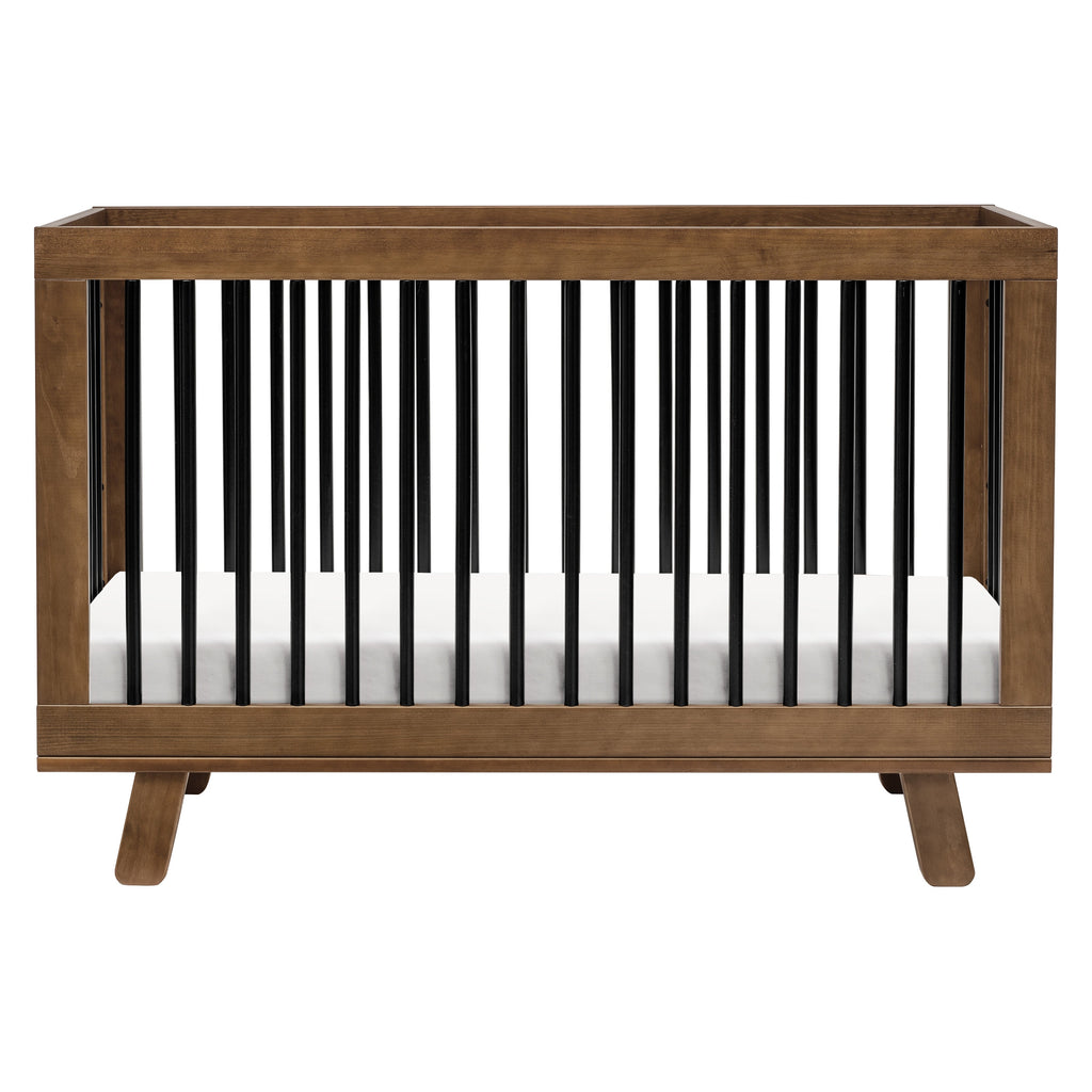 M4201NLB,Hudson 3-in-1 Convertible Crib w/ToddlerBedConversionKit in Natural Walnut/Black