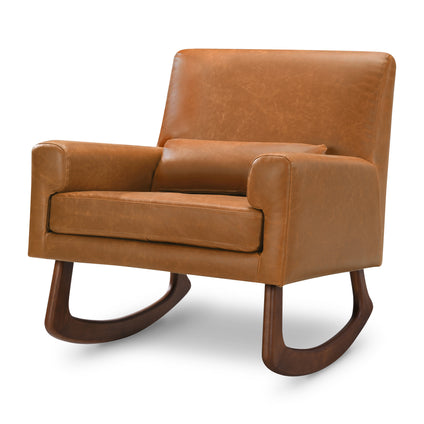 1085TAN,Nursery Works,Sleepytime Rocker in Vegan Tan Leather w/Walnut Legs