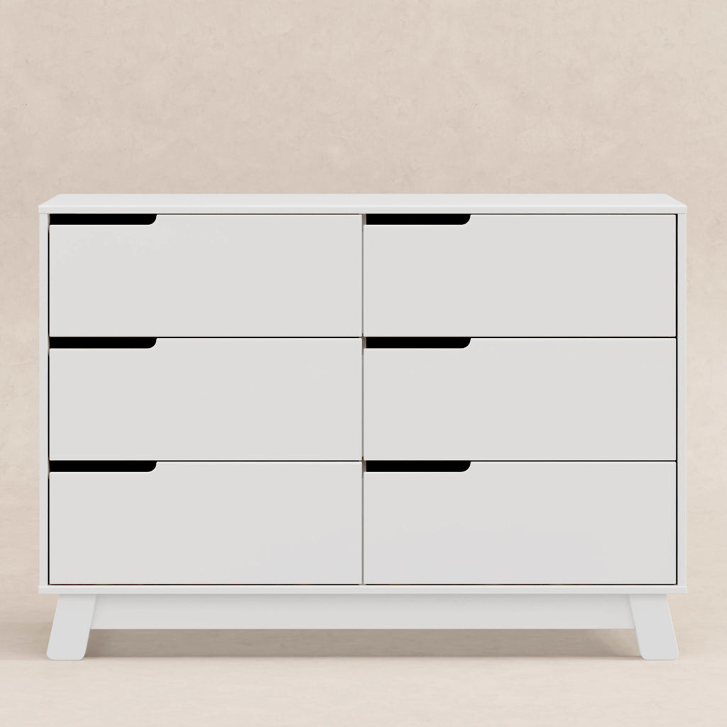 M4216W,Babyletto,Hudson 6-Drawer Double Dresser  Assembled in White Finish