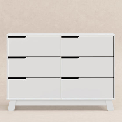 M4216W,Babyletto,Hudson 6-Drawer Double Dresser  Assembled in White Finish
