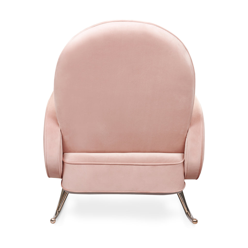 NW17087BPV,Nursery Works,Compass Rocker in Blush Velvet with Rose Gold Legs