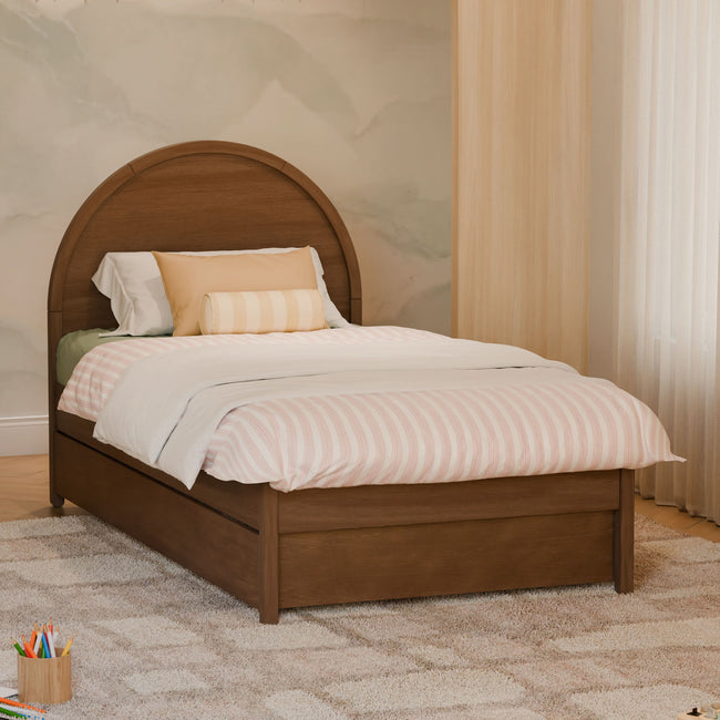 M25973NL,Babyletto Kids,Twin Storage Trundle Bed in Natural Walnut