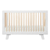 M4201WNX,Babyletto,Hudson 3-in-1 Convertible Crib w/ToddlerBedConversion Kit in White/Washed Natural