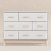 M5826WNX,Babyletto,Scoot 6-Drawer Dresser in White/Washed Natural