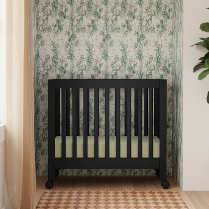 M6698B,Babyletto,Origami Mini Crib in Black Finish