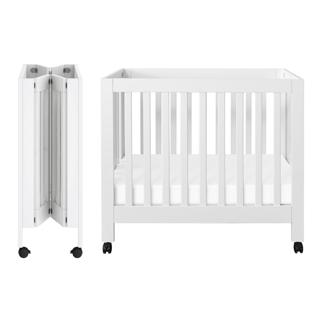 M6698W,Babyletto,Origami Mini Crib in White Finish