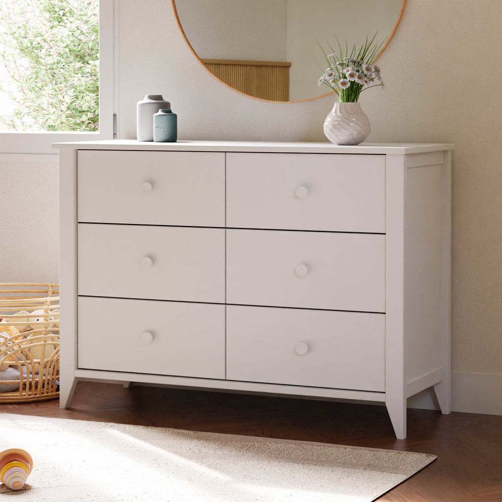 M10326W,Babyletto,Sprout 6-Drawer Double Dresser in White