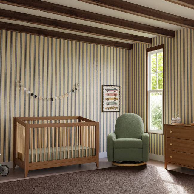 M10301CTN,Babyletto,Sprout 4-in-1 Convertible Crib w/Toddler Bed Conversion Kit in Chestnut&Natural