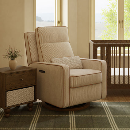 Sigi Pro Power Recliner and Swivel Glider with Power Adjustable Headrest and Lumbar Support by Nate Berkus