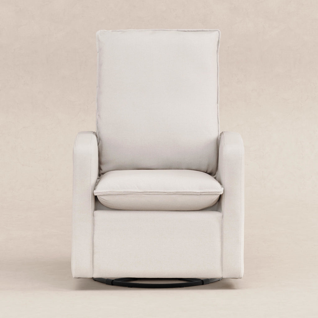 M20987PCMEW,Babyletto,Cali Pillowback Swivel Glider in Performance Cream Eco-Weave