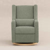 M11288STLB,Babyletto,Kiwi Glider Recliner w/ Electronic Control and USB in Sage Teddy Loop w/ Light Wood Base