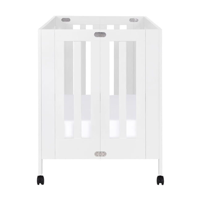 M6601W,Babyletto,Maki Full-Size Folding Crib w/Toddler Bed Conversion Kit in White Finish