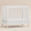 M12998WNX,Babyletto,Gelato 4-in-1 Convertible Mini Crib and Twin bed in White Finish w/Washed Natural Feet