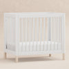 M12998WNX,Babyletto,Gelato 4-in-1 Convertible Mini Crib and Twin bed in White Finish w/Washed Natural Feet
