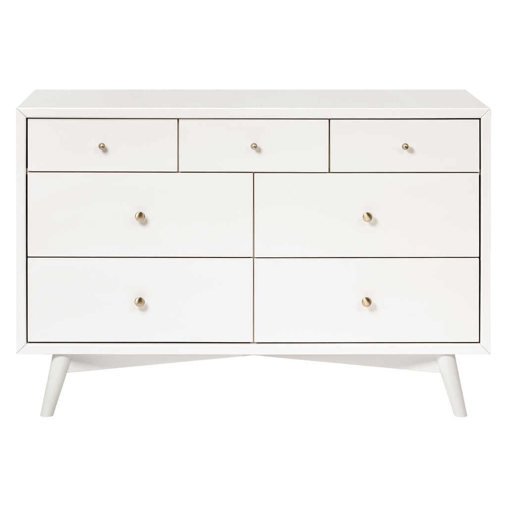 M15916RW,Babyletto,Palma 7-Drawer Double Dresser  Assembled in Warm White