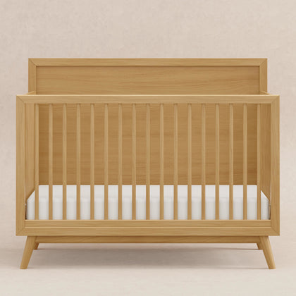 M15901HY,Babyletto,Palma Mid-Century 4-in-1 Convertible Crib w/ Toddler Bed Conversion in Honey