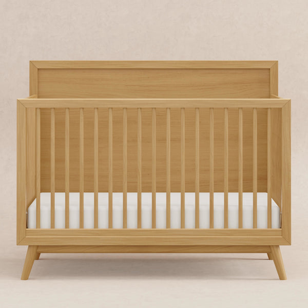 M15901HY,Babyletto,Palma Mid-Century 4-in-1 Convertible Crib w/ Toddler Bed Conversion in Honey