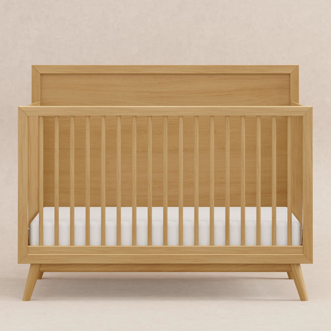 M15901HY,Babyletto,Palma Mid-Century 4-in-1 Convertible Crib w/ Toddler Bed Conversion in Honey