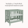 M6698LS,Babyletto,Origami Mini Crib in Light Sage