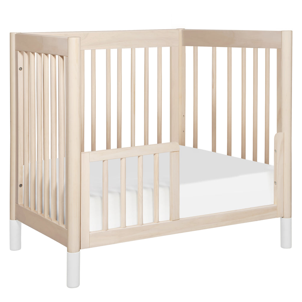 M12998NXW,Babyletto,Gelato 4-in-1 Convertible Mini Crib and Twin bed in Washed Natural Finish w/White Feet