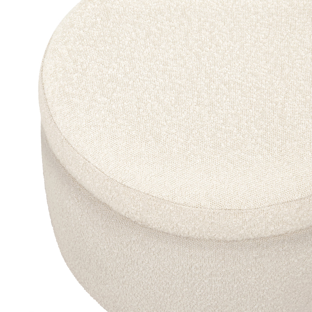 M22185WB,Wally Storage Ottoman in Ivory Boucle