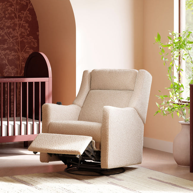 M11283CSG,Babyletto,Kiwi Deluxe Power Glider Recliner w/Heat&Massage in Chai Shearling