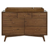 M15916NL,Babyletto,Palma 7-Drawer Double Dresser  Assembled in Natural Walnut