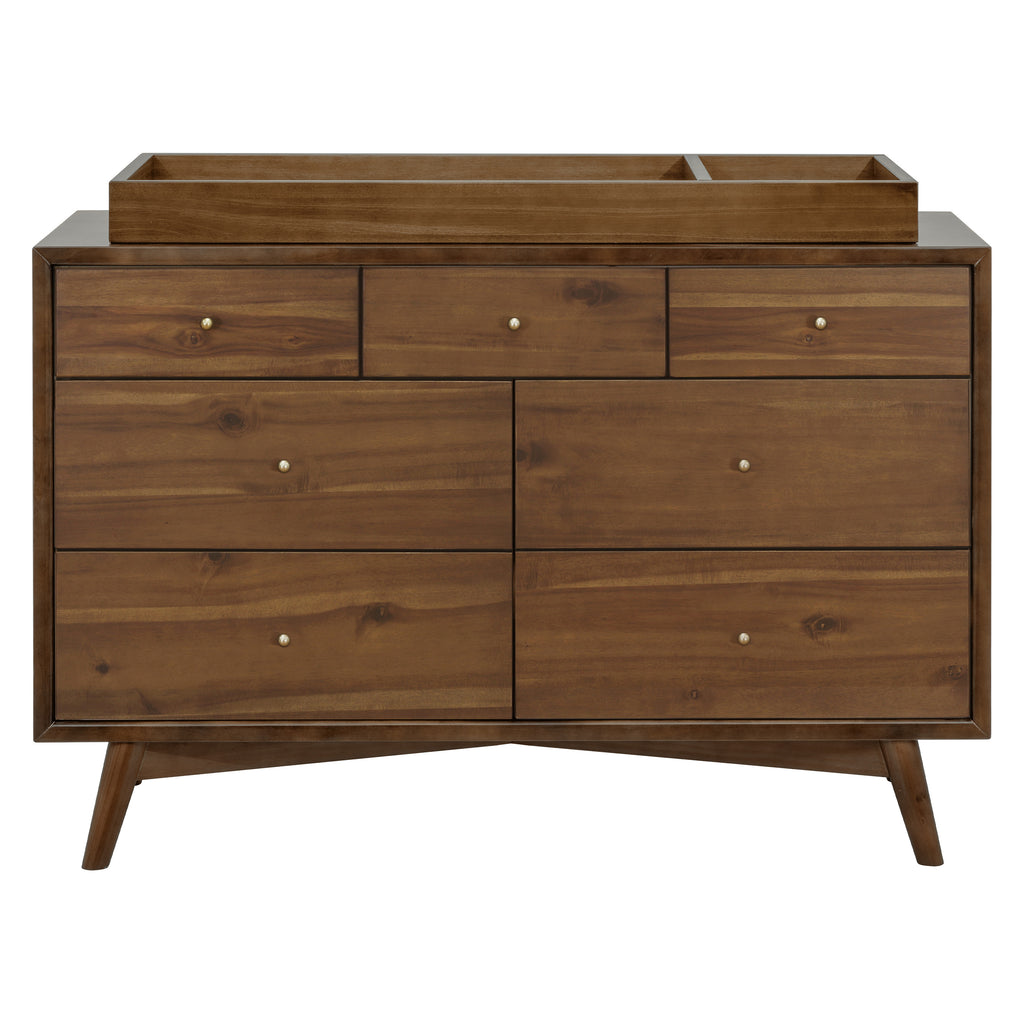 M15916NL,Babyletto,Palma 7-Drawer Double Dresser  Assembled in Natural Walnut