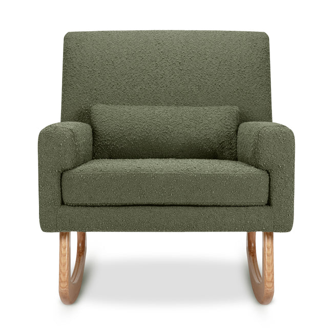1085OBL,Nursery Works,Sleepytime Rocker in Olive Boucle w/Light Legs