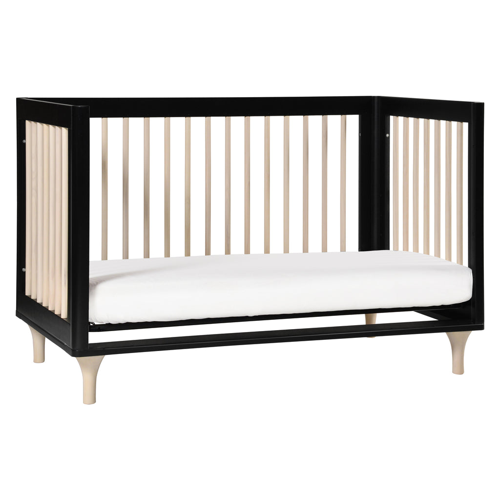 M9001BNX,Babyletto,Lolly 3-in-1 Convertible Crib w/Toddler Bed Conversion in Black/WashedNatural