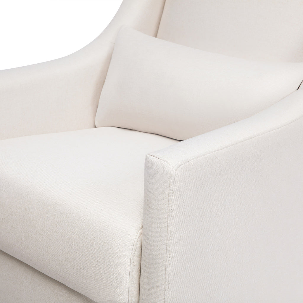 M11287PCMEW,Babyletto,Toco Swivel Glider and Ottoman in Performance Cream Eco-Weave w/Natural Feet