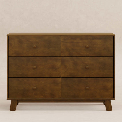 M32526NL,Babyletto,Hudson Modern 6-Drawer Assembled Double Dresser in Natural Walnut