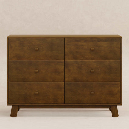 M32526NL,Babyletto,Hudson Modern 6-Drawer Assembled Double Dresser in Natural Walnut