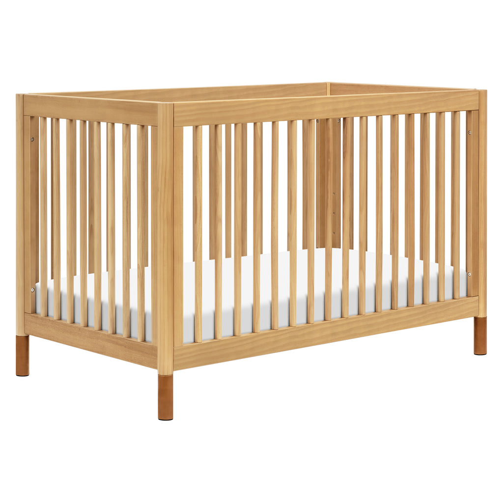 M12901HYVTL,Babyletto,Gelato 4-in-1 Convertible Crib w/Toddler Bed Kit in Honey/Vegan Tan Leather Feet