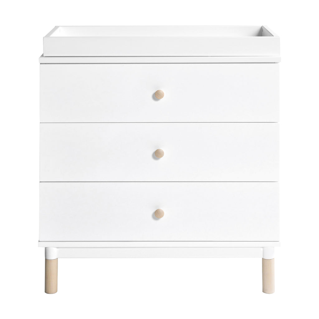 M12923WNX,Babyletto,Gelato 3-Drawer Changer Dresser  Washed Natural Ft w/Removable Changing Tray in White