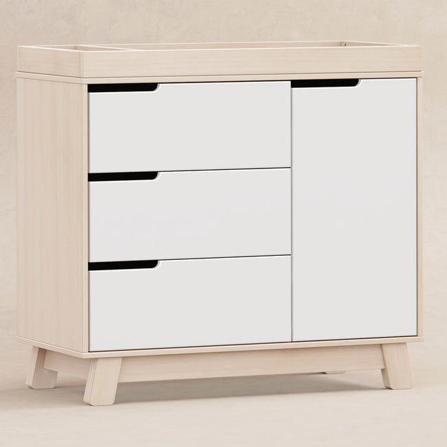 Babyletto Hudson Dress Changer with Removable Tray, Washed Natural White Babyletto Hudson Dress Changer with Removable Tray, Washed Natural White