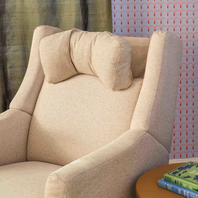 M11283PBEW,Babyletto,Kiwi Deluxe Power Glider Recliner w/Heat&Massage in Performance Beach Eco-Weave