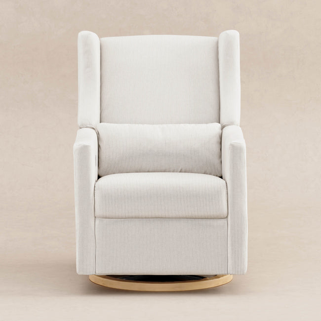 M11288FCSLB,Babyletto,Kiwi Glider Recliner w/ Electronic Control and USB in Fog Chatham Stripe Performance Eco-Weave w/LB