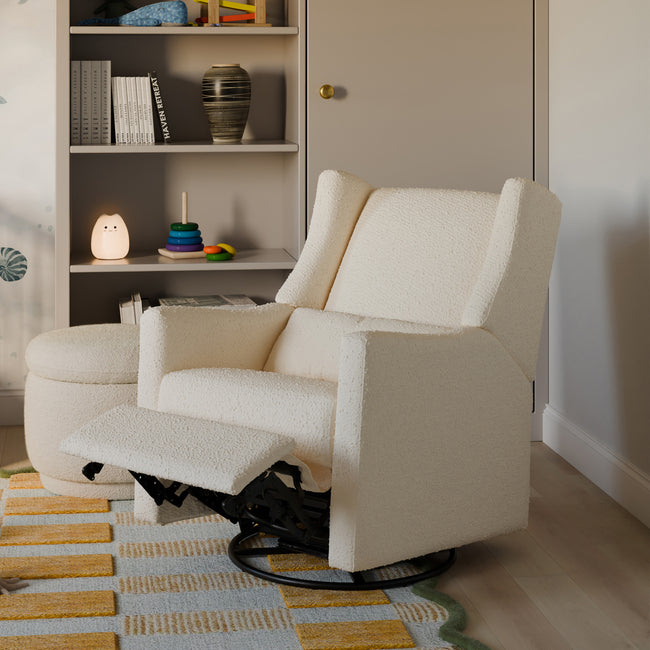 M11277PWB,Babyletto,Kiwi Recliner and Swivel Glider in Performance Ivory Boucle