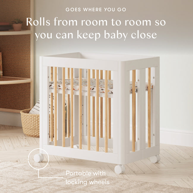 M23401WN,Babyletto,Yuzu 8-in-1 Convertible Crib w/All-Stages Conversion Kits in White/Natural